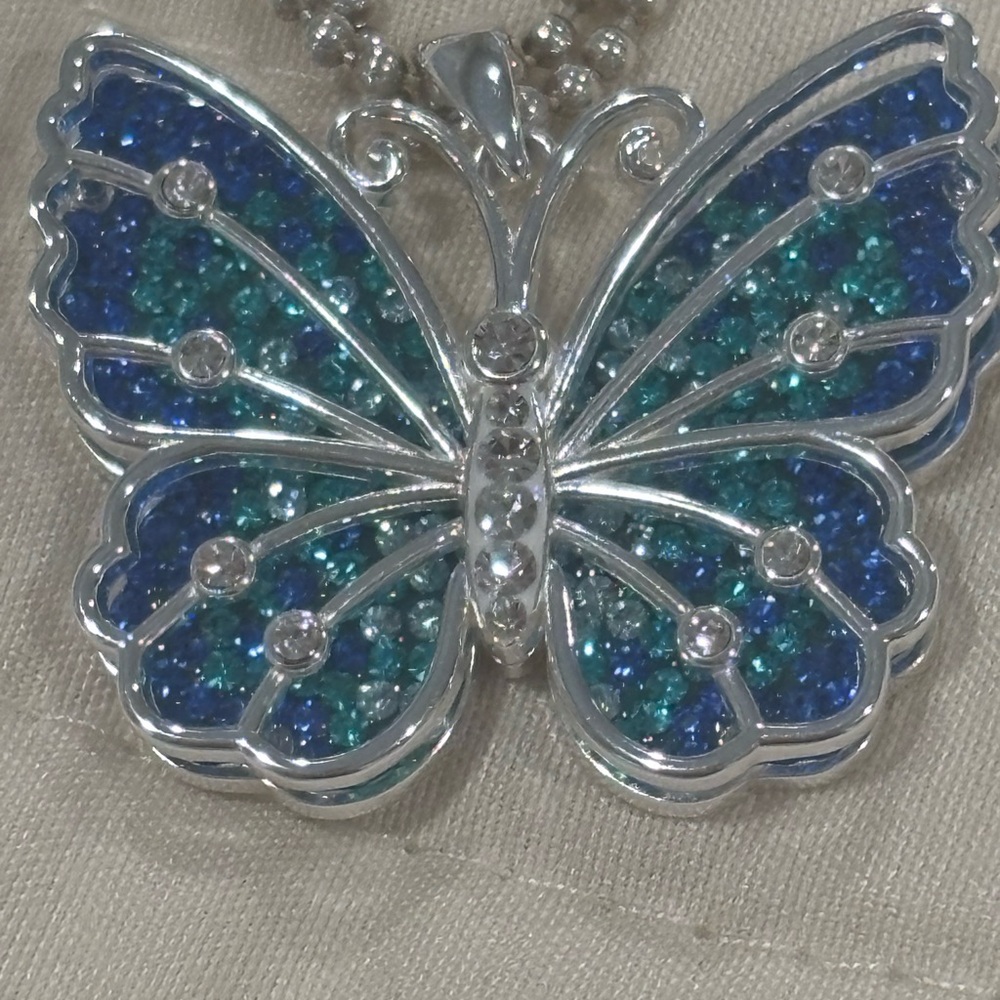 Sterling silver Blue Butterfly Pendant - Tiffany & Co necklace sold separately!